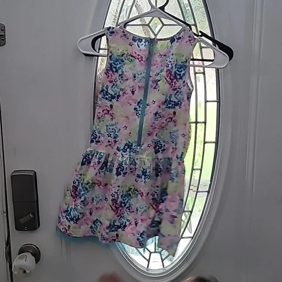 American Girl Colorful Dress With Sheer Trim Size 8 Girls - Picture 8 of 8